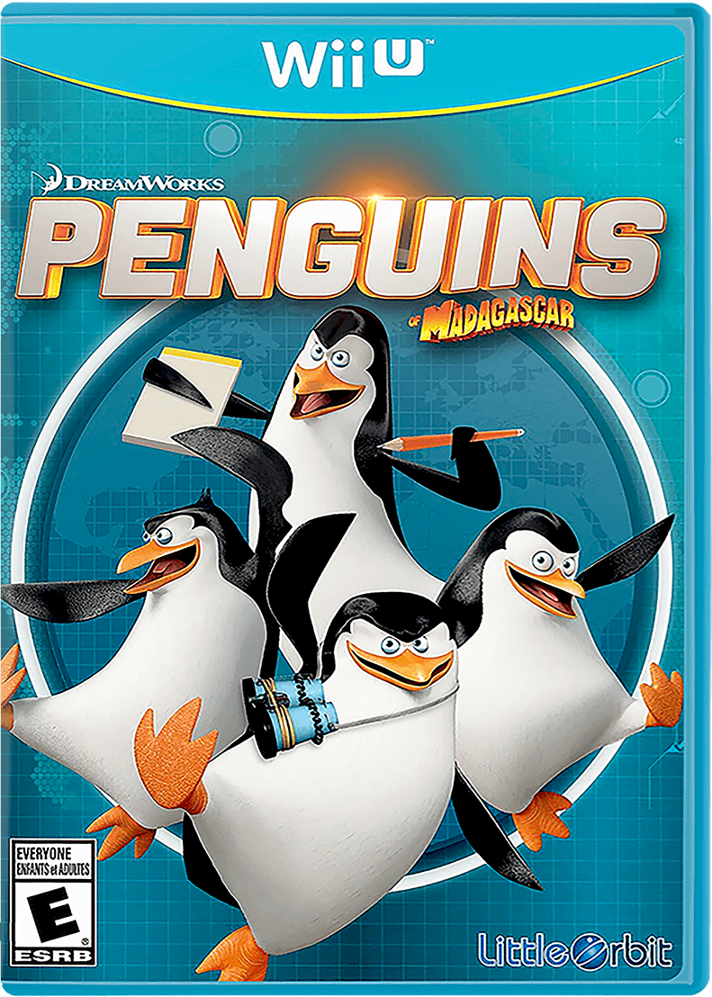 Penguins of Madagascar box art for Wii U